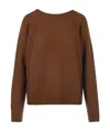 Max Mara Satrapo Round-neck Pullover In Brown