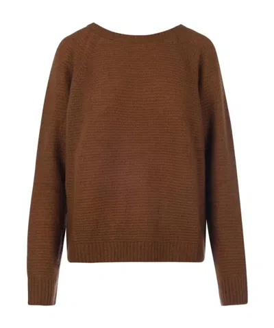 Max Mara Satrapo Round-neck Pullover In Brown