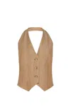 Max Mara Knitwear With Button Detailing And Halterneck