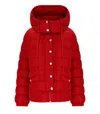 Max Mara Short Down Jacket In Water-repellent Taffeta In Red
