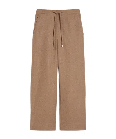 Max Mara Saxony Joggers In Brown