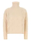 Max Mara Scacco Turtleneck Jumper In Neutrals