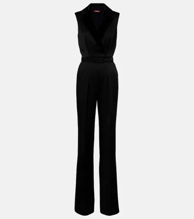 Max Mara Scalata Belted Jumpsuit In Black