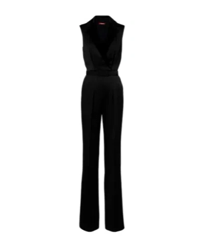 Max Mara Scalata Belted Jumpsuit In Black