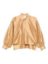 Max Mara Scalata Shantung Shirt In Braun