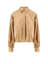 Max Mara Scalata Shantung Shirt In Gold