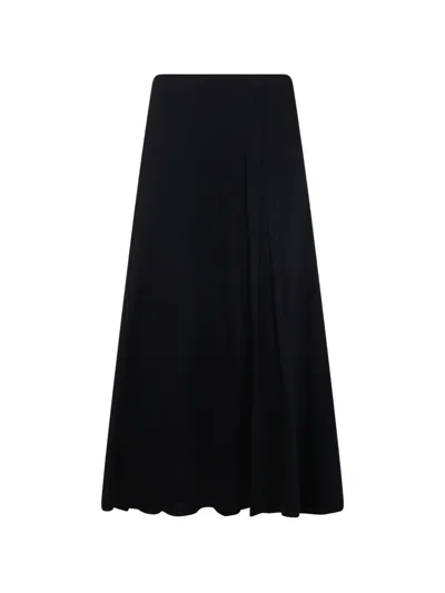 Max Mara Scallop-hem Skirt In Black