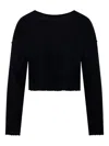 Max Mara Maglione Crespo In Misto Lana Nera Donna In Black