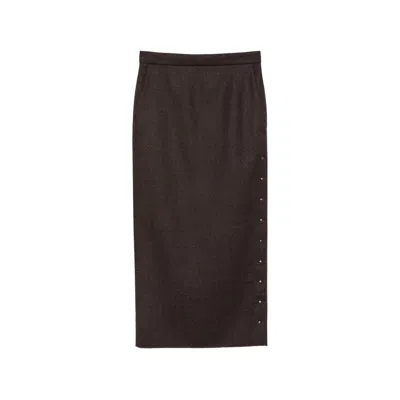 Max Mara Scampo Pencil Skirt In Brown