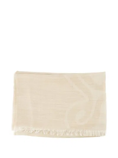Max Mara Scarf With Logo In White