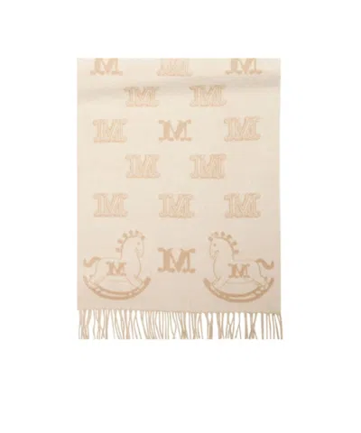 Max Mara Scarf With M Print In Neutral