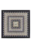 Max Mara Silk Printed Square Scarf In Blue