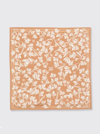 Max Mara Eclectic Geometric Pattern Scarf In Brown