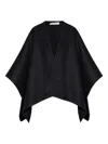 Max Mara Asymmetrical Poncho In Black