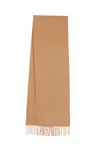 Max Mara Cashmere Fringed Scarf In Brown