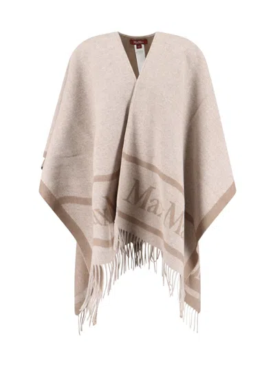 Max Mara Fringed Scarf Soft Texture In Brown