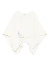 Max Mara Asymmetrical Poncho In White