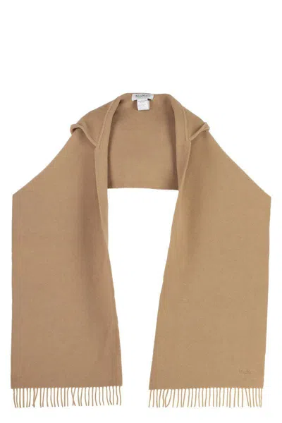 Max Mara Zena Hood Scarf In Brown