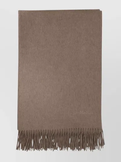 Max Mara Scarves Featuring Fringed Edges In Brown