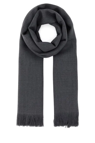 Max Mara Sciarpa Ken In Lana Antracite  Donna In Gray