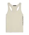 Max Mara Science And Technology Fabric Logo Vest In Nude