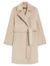 Max Mara Scire - Wool Beaver Dressing Gown Coat In Brown