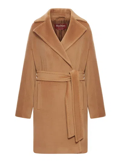 MAX MARA SCIRE BEAVER WOOL ROBE COAT