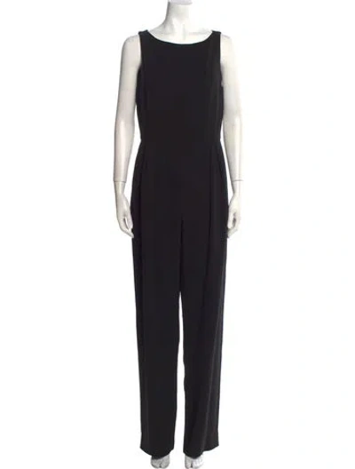 Pre-owned Max Mara Scoop Neck Jumpsuit In Black
