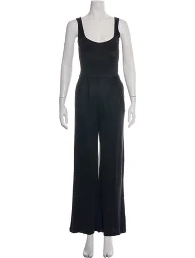 Pre-owned Max Mara Scoop Neck Jumpsuit In Black