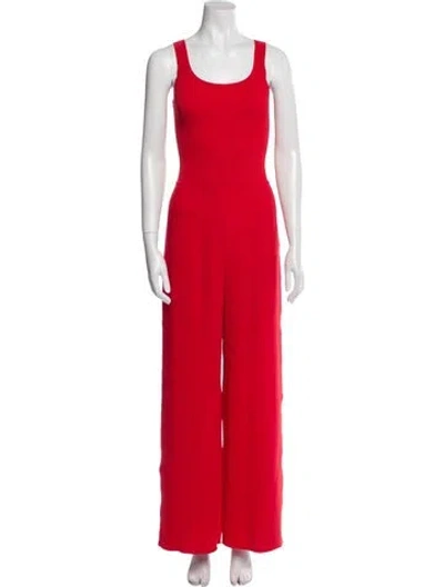 Pre-owned Max Mara Scoop Neck Jumpsuit In Red