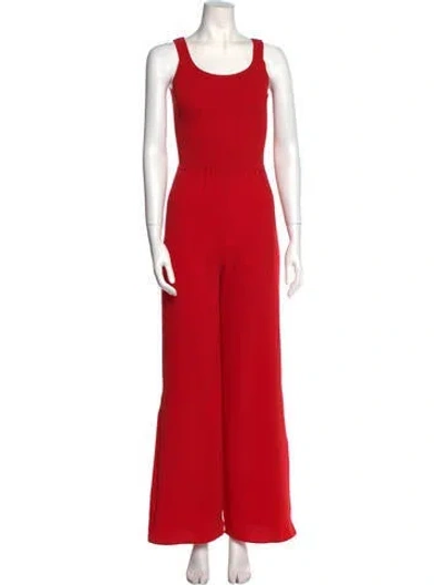 Pre-owned Max Mara Scoop Neck Jumpsuit In Red