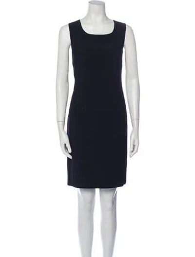Pre-owned Max Mara Scoop Neck Knee-length Dress In Black
