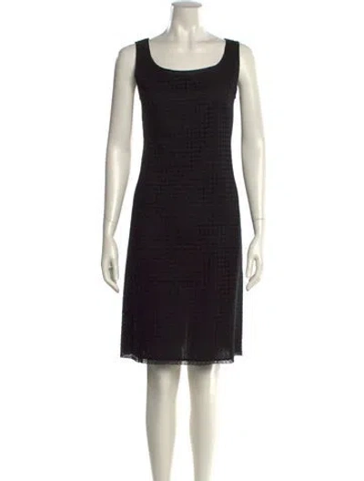 Pre-owned Max Mara Scoop Neck Knee-length Dress In Blue