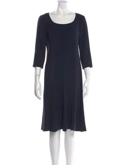 Pre-owned Max Mara Scoop Neck Knee-length Dress In Blue