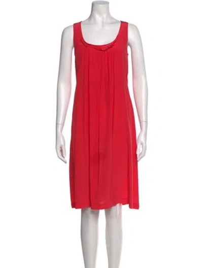 Pre-owned Max Mara Scoop Neck Knee-length Dress In Pink