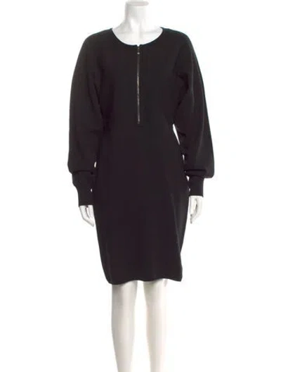 Pre-owned Max Mara Scoop Neck Knee-length Dress W/ Tags In Black