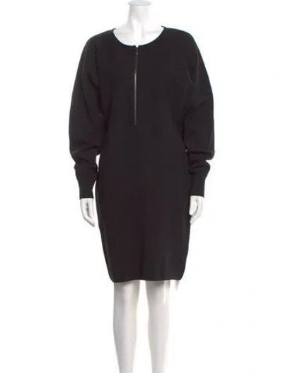 Pre-owned Max Mara Scoop Neck Knee-length Dress W/ Tags In Black