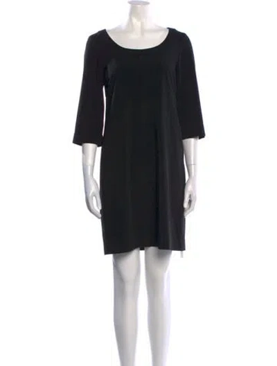 Pre-owned Max Mara Scoop Neck Mini Dress In Black