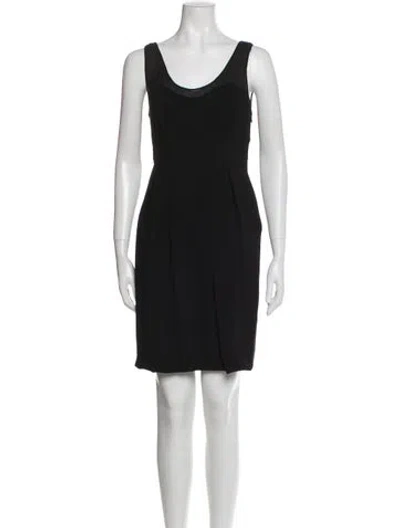 Pre-owned Max Mara Scoop Neck Mini Dress In Black