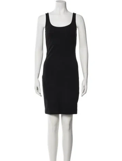 Pre-owned Max Mara Scoop Neck Mini Dress In Blue