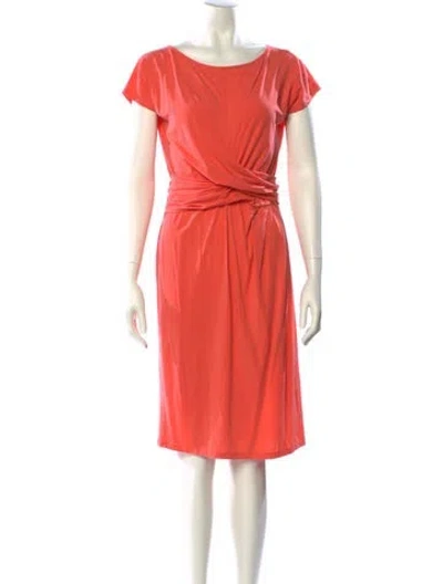 Pre-owned Max Mara Scoop Neck Mini Dress In Orange