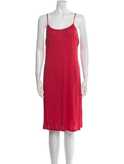 Pre-owned Max Mara Scoop Neck Mini Dress In Red
