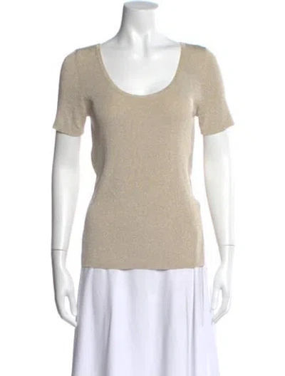Pre-owned Max Mara Scoop Neck Short Sleeve Top