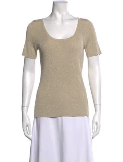 Pre-owned Max Mara Scoop Neck Short Sleeve Top