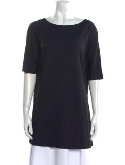 Pre-owned Max Mara Scoop Neck Short Sleeve Tunic In Black