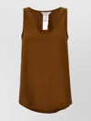 Max Mara Scoop Neck Sleeveless Top In Lightweight Fabric