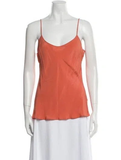 Pre-owned Max Mara Scoop Neck Sleeveless Top In Orange