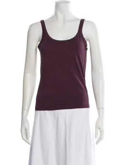 Pre-owned Max Mara Scoop Neck Sleeveless Top In Purple