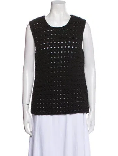 Pre-owned Max Mara Scoop Neck Sweater In Black