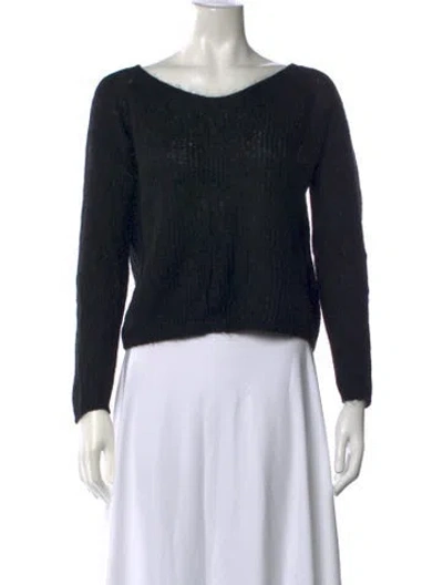 Pre-owned Max Mara Scoop Neck Sweater In Black